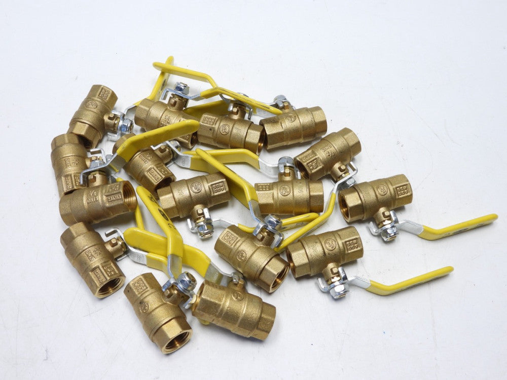 (16pcs) Brass 1/2" FNPT Ball Valve 1/4 Turn Flomaster Full Port 600 WOG Femal Th