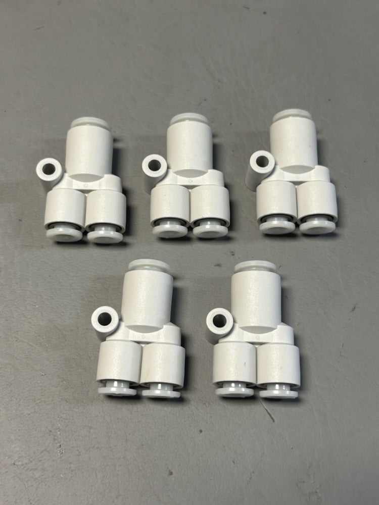 5- SMC KGU06-08 WYE REDUCER FITTING 8MM TO 6MM TUBE OD