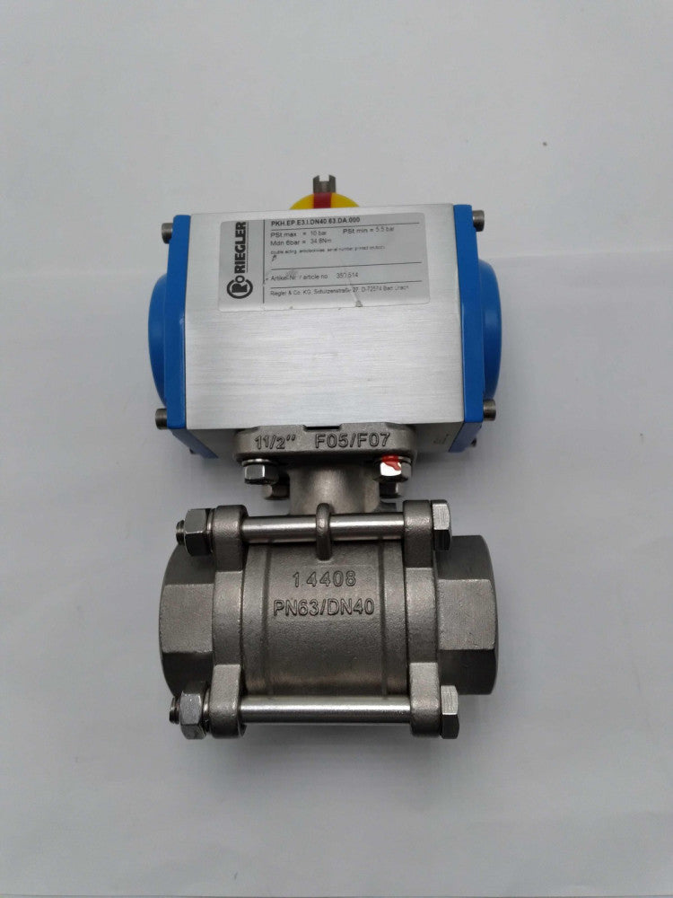 Riegler PHK.EP.E3.I.DN40.63.DA.000 Actuator/Ball Valve Assy 1-1/2" 