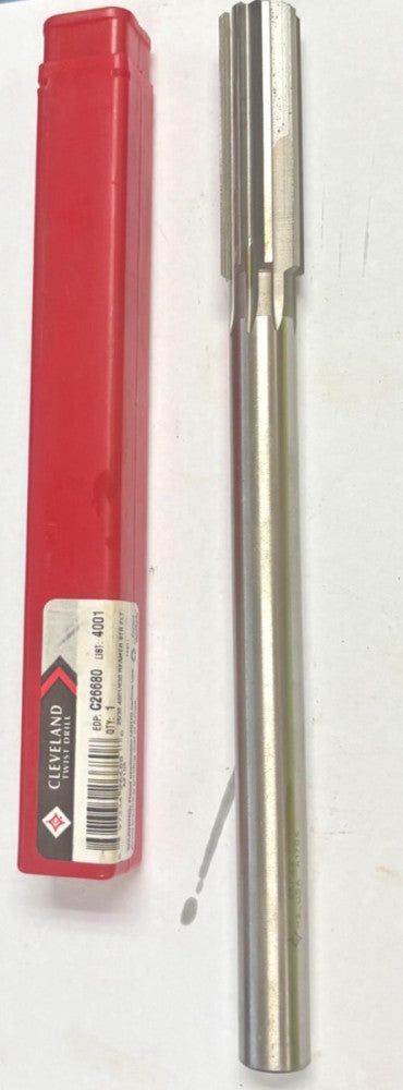 CLEVELAND TWIST STRAIGHT REAMER, 8-FLUTE, SIZE 25/32"HS A1705