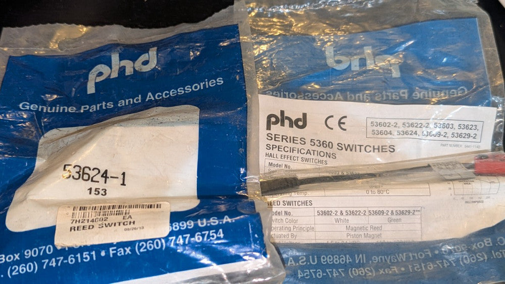 (1) PHD 53624-1 Hall Effect Proximity Reed Switch / Sensor 536241 New & Sealed