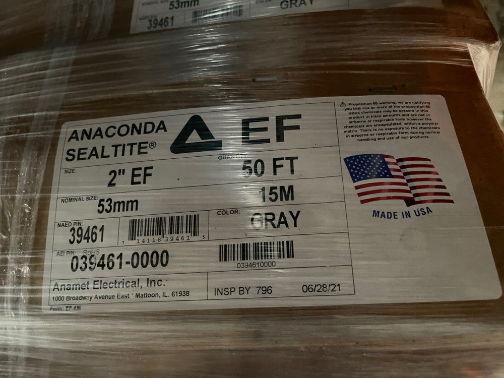 Anaconda Sealtite 39461 - 2 "Type EF Gray 50' CTN, NOM SIZE 53mm, 15M