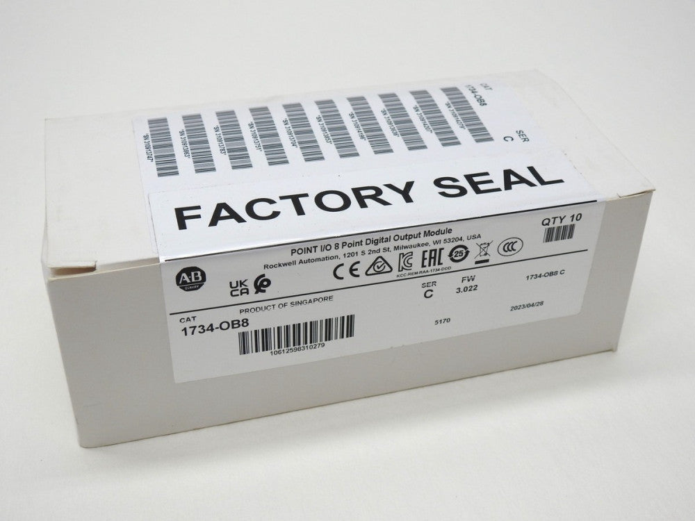 Box of 10 *2023* NEW Allen Bradley 1734-OB8 / 1734OB8 I/O Safety Output Module