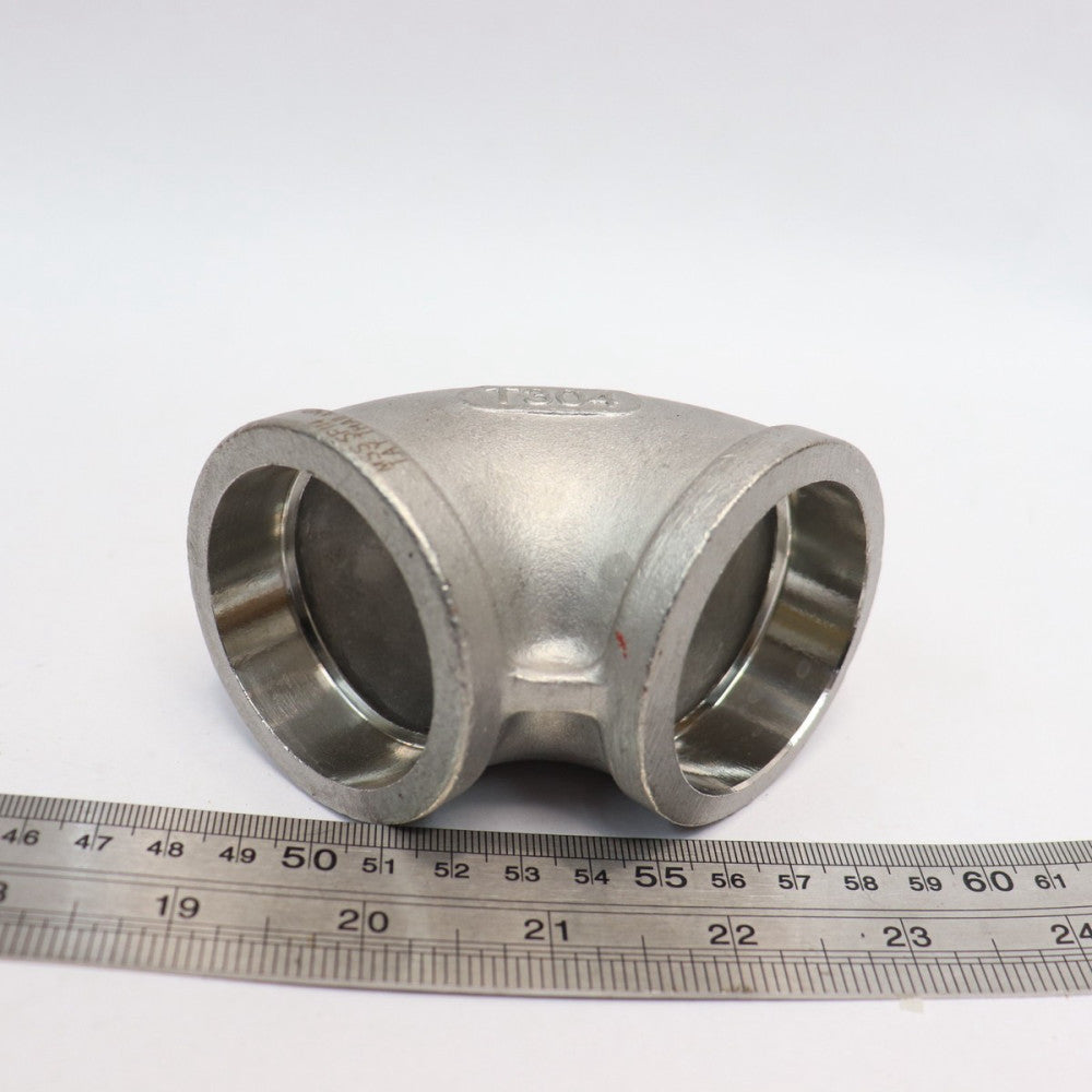 Socket Weld 90-Deg Elbow 304 Cast Stainless Steel #150 1-1/2