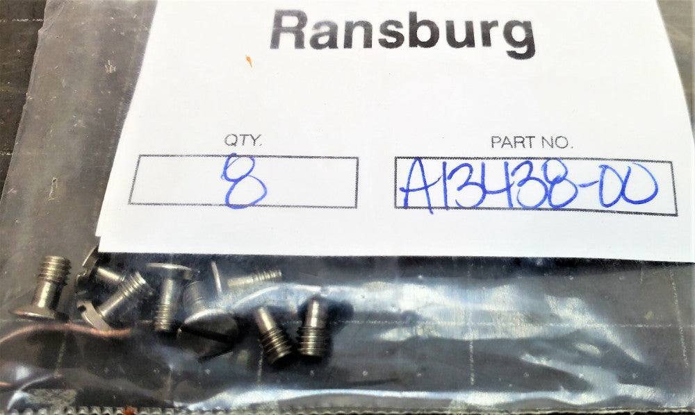 (8) A13438-00 - DEVILBISS SCREW, FLAT HD SLOTTED M4 X 16MM SS [OF9]