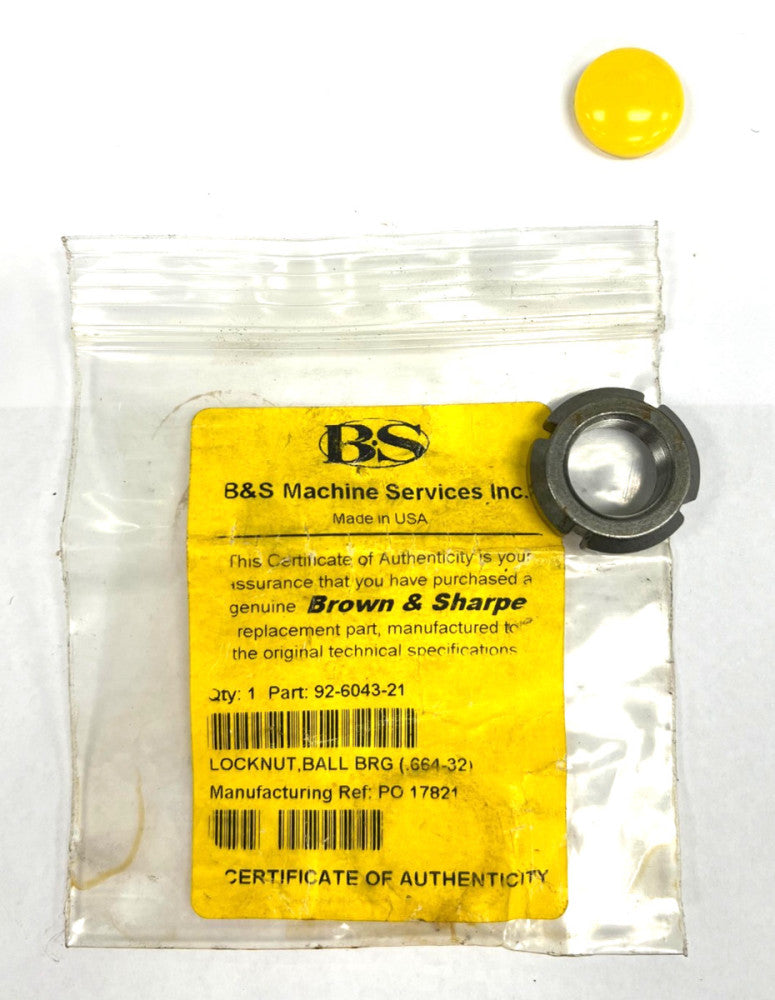 B&S .664-32 LOCKNUT THREAD SIZE .664"-32 OD 1-1/8" THICKNESS 11/32"