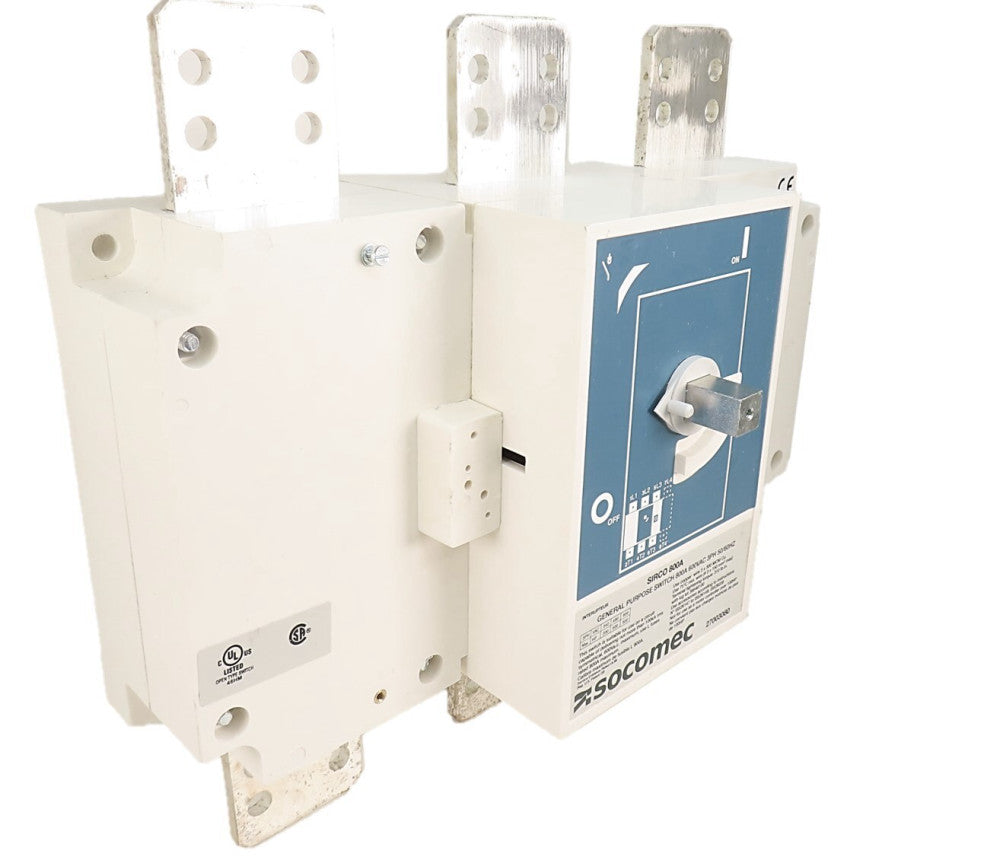 Socomec 27003080 SIRCO 800A 3 Pole Non-Fusible Disconnect Switch NEW NO BOX