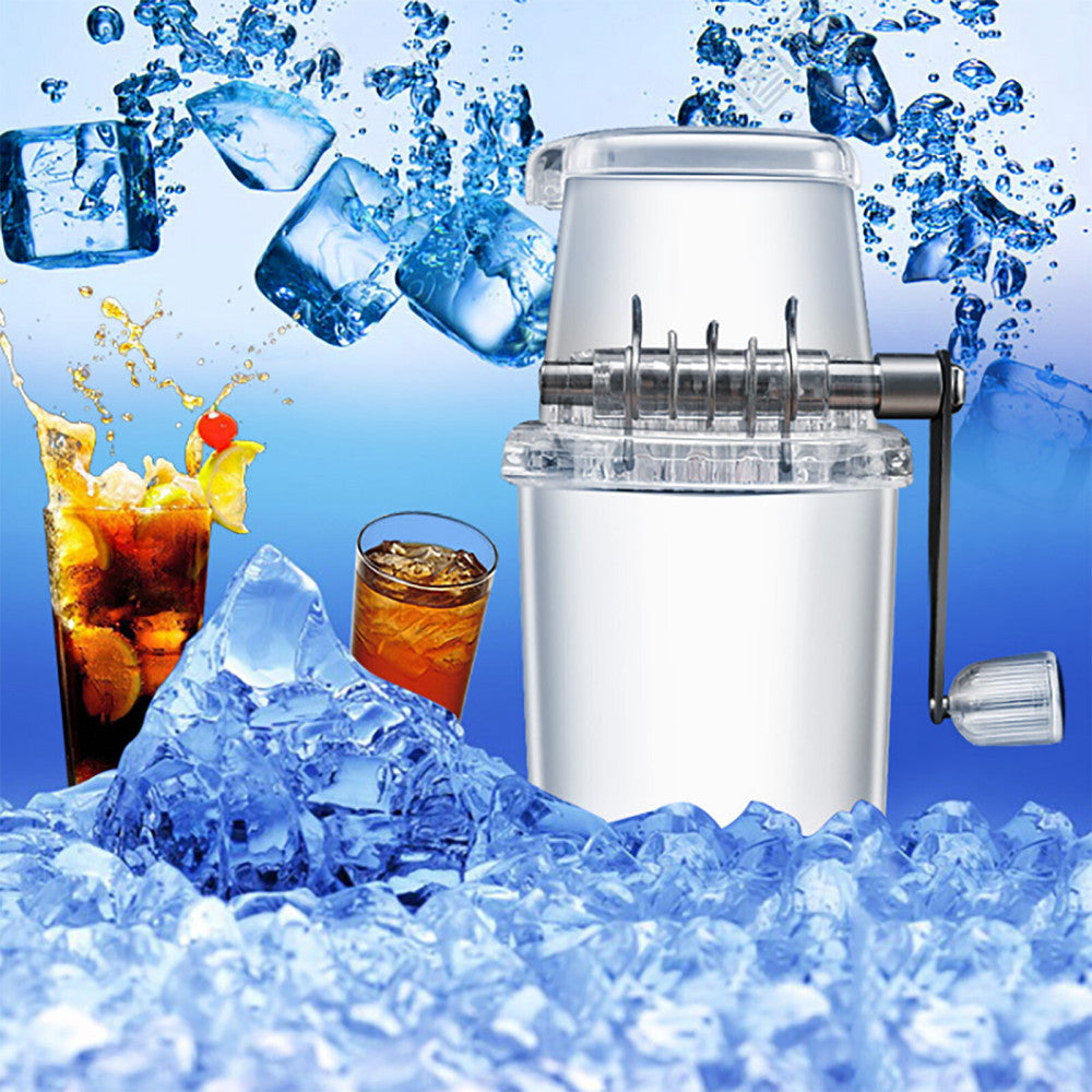 Ice Crusher Portable Hand Crank Manual Household Ice Crusher Shaver Snow Cone US