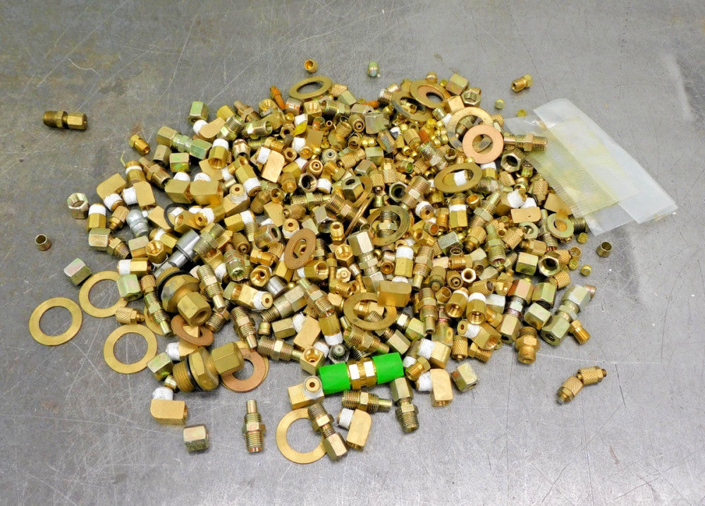 Unbranded Pneumatic Brass Fittings & Accessories Large Mixed Lot 5.6 lbs