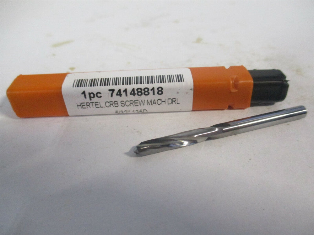 (74148818) 5/32" x 1" x 2-1/16" OAL 135° Carbide Screw Machine Spiral Drill Bit 