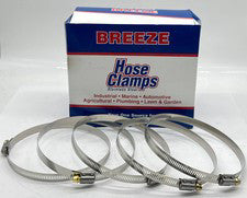 Breeze 3-1/8-6 Hose Clamps, 3-1/8"" to 6" Lot of 5