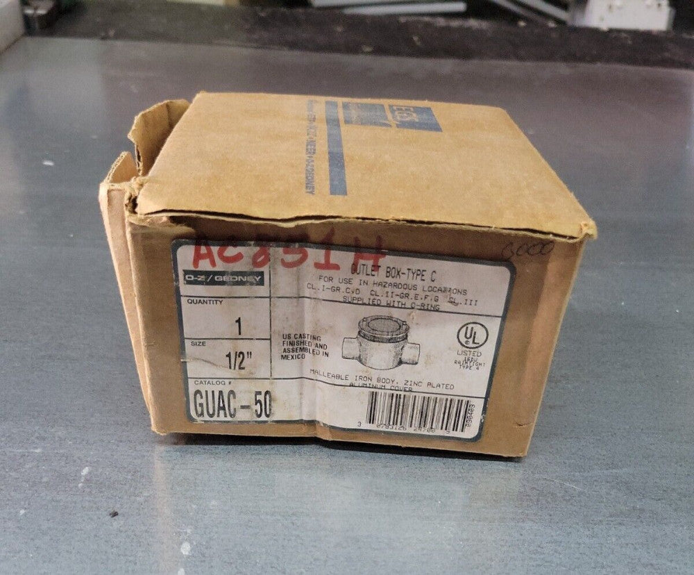 1- EMERSON GUAC50 Explosionproof Conduit Outlet Box Malleable Iron, 1/2" ~ NOS