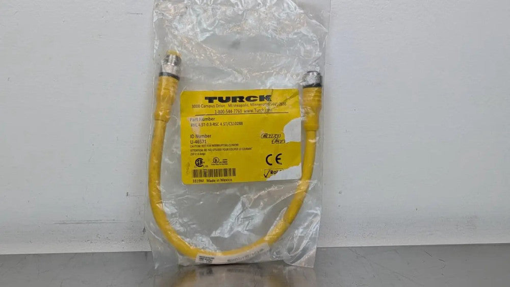 Turck TKC 4.5T-03-RSC 4.5T/CS10288 Industrial Sensor Cable U-46571 M12 Male/Fema