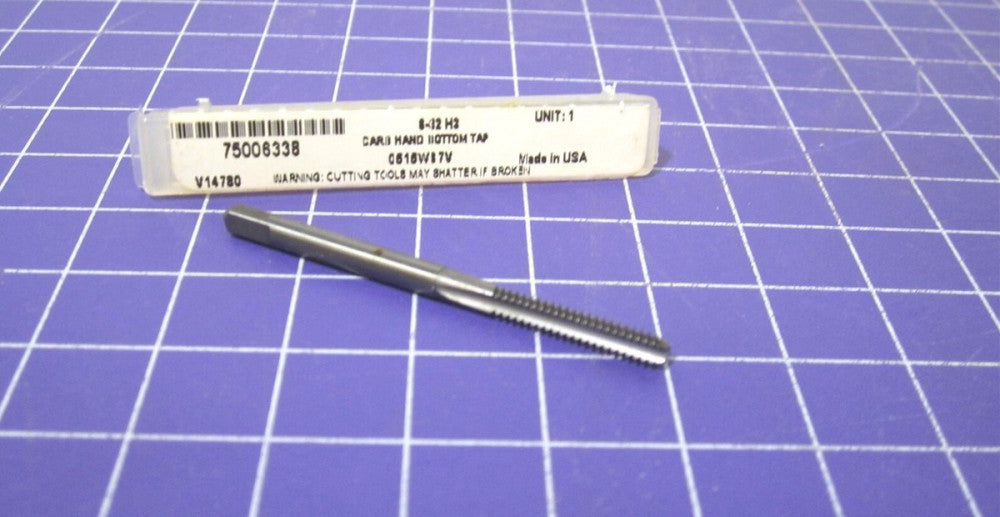 USA Made #6-32 UNC Solid Carbide Bottoming Tap 3F 2B RH H3 11/16" Thread 2" OAL