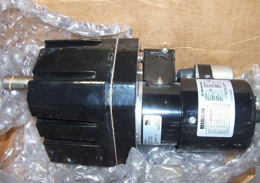NEW BISON 1/15 HP AC ELECTRIC GEARMOTOR 1.9 RPM OUTPUT 115/230 VAC 016-656-0813