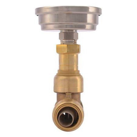 Sharkbite 24437 1/2" Push-Fit Dzr Brass Temperature Gauge