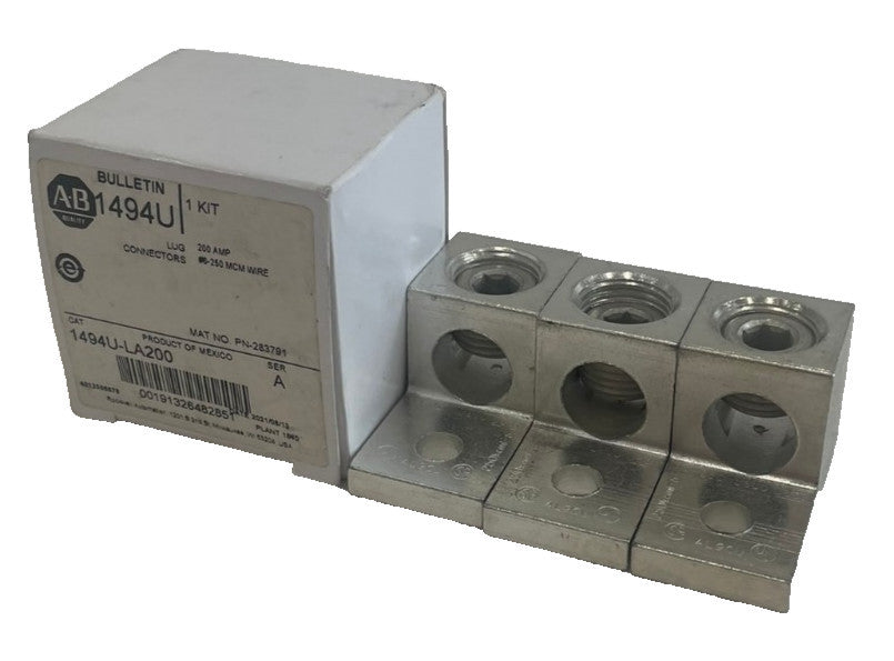 ALLEN BRADLEY 1494U-LA200 LUG CONNECTORS SER. A 1494ULA200 NEW, SURPLUS