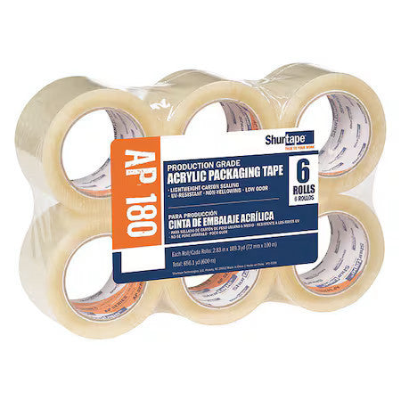 Shurtape Ap 180 Packaging Tape,72Mm W,100M L,Pk6