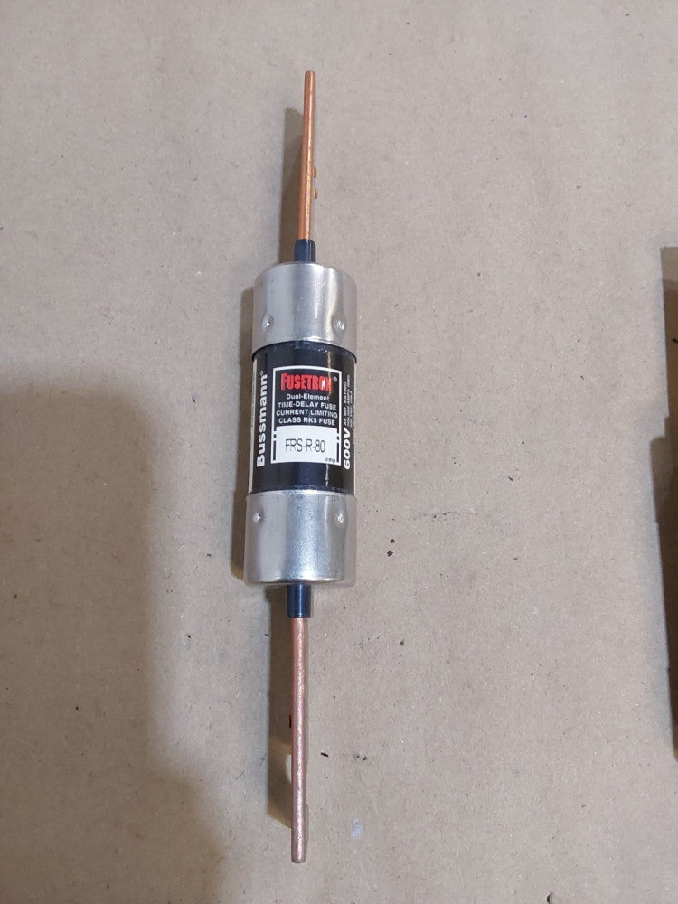 Bussmann FRS-R-80, 80 Amp (80A) 600V Fusetron Dual Element Time-Delay Current