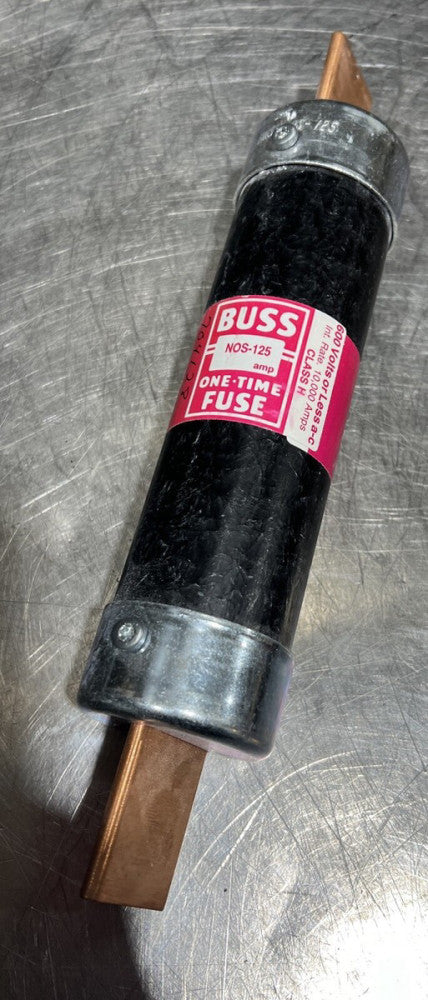 Buss Bussmann NOS125 125A 600V One Time Fuse, Nos Surplus