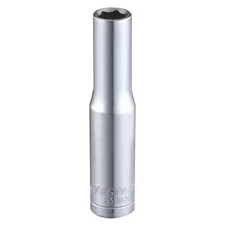 Westward 53Yr34 Westward 1/4 In Drive, 6Mm Hex Metric, Socket, 6 Points,