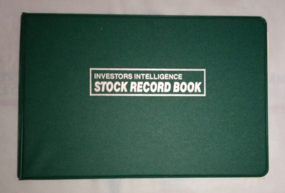 1987 INVESTORS INTELLIGENCE STOCK RECORD BOOK 10x6.75x1" Binder - Unused