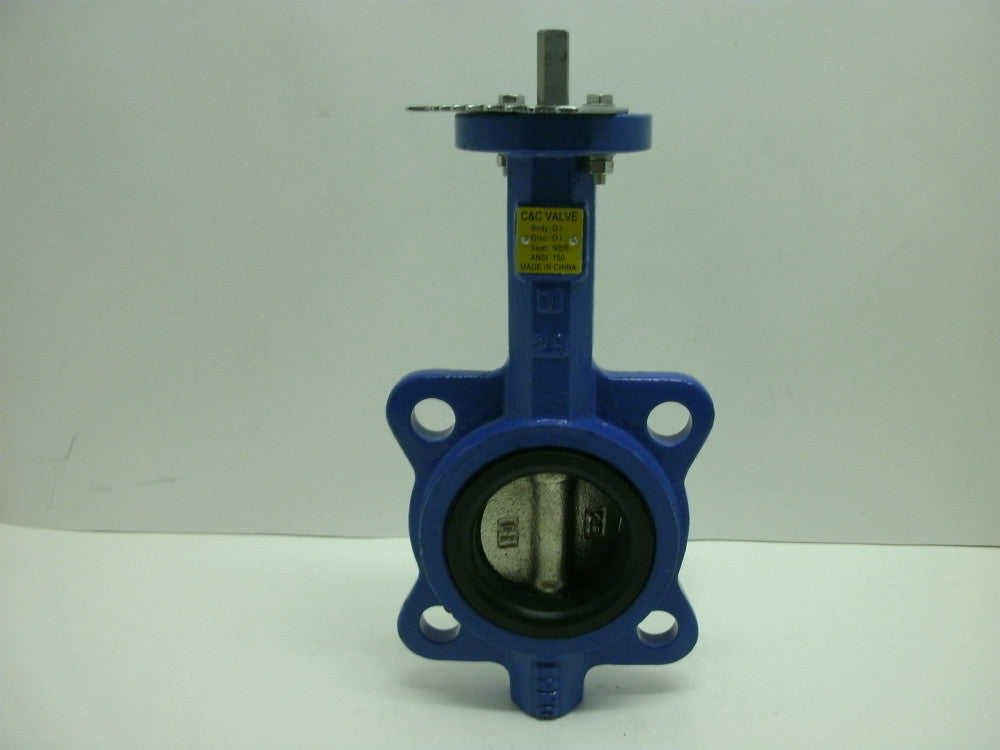 C&C VALVE D1 2.5 WAFER BUTTERFLY VALVE D1 NBR ANSI 150 2.5"  4 BOLT NEW NO BOX