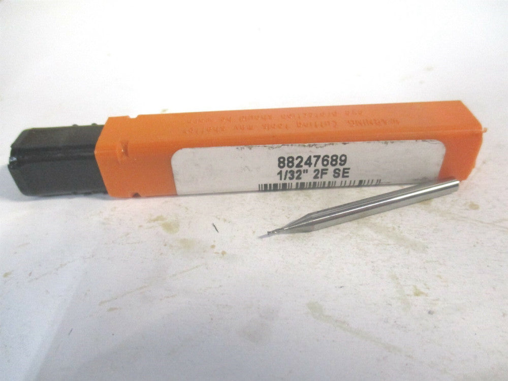 (750078) 1/32" x 5/64" x 1/8" x 1-1/2" OAL Solid Carbide 2 Flute Square End Mill