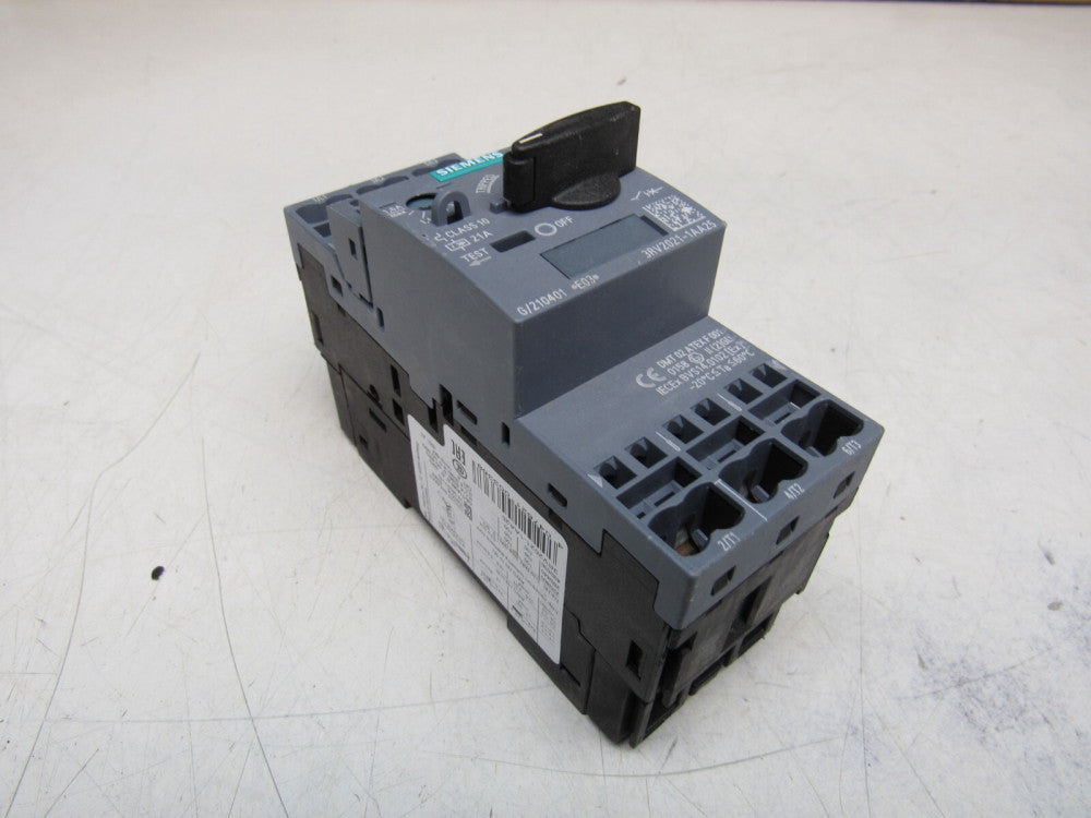 SIEMENS MANUAL MOTOR CONTROL 3RV2021-1AA25 1.1-1.6A 600V XLNT USED TAKEOUT !!