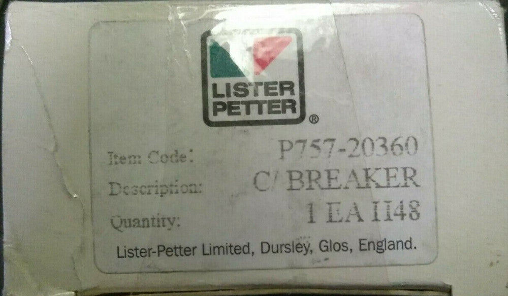 NEW LISTER PETTER CIRCUIT BREAKER P757-20360
