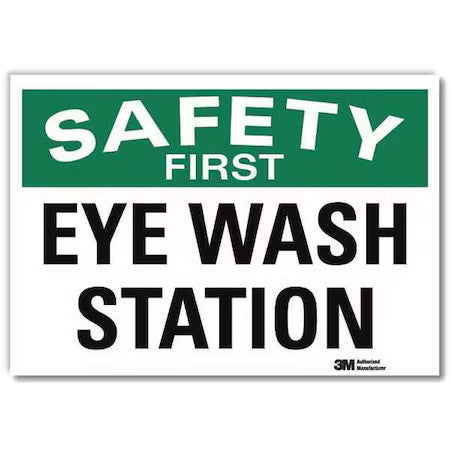 Lyle U7-1197-Rd_10X7 Safety First Eye Wash Station, 7 In X 10 In,   Reflective