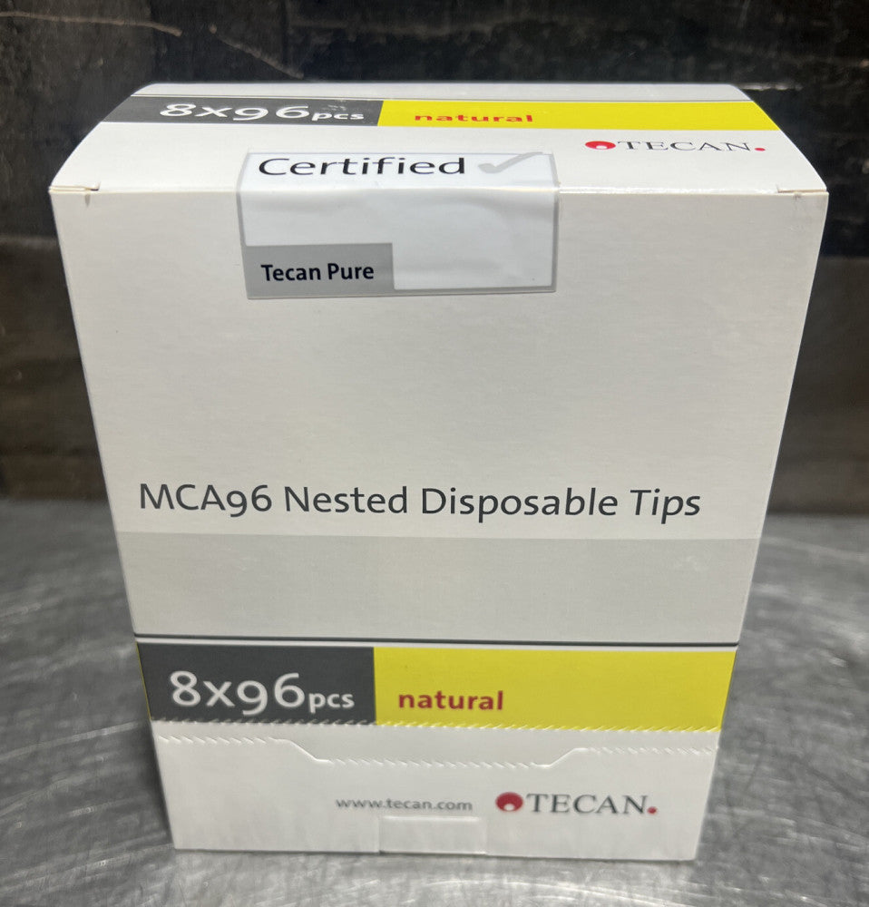 NOS Tecan MCA96 200µL Nested Disposable Tips No-Filter 8X96pcs. Exp Date 2020-09