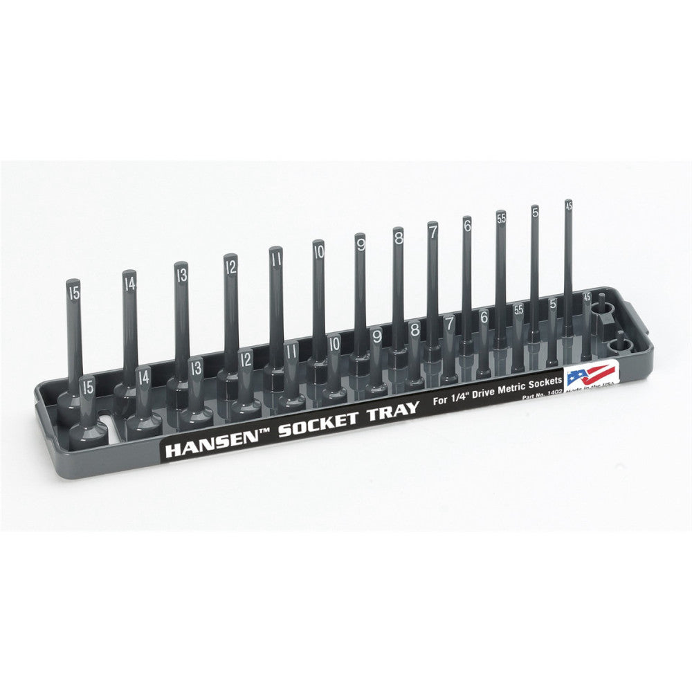  1402 Hansen Global 1/4" DR. Metric Soc Holder, Gray