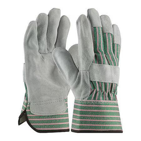 Pip 83-6563/S Leather Palm Gloves, Cowhide, Safety Cuff, Wing Thumb, Full