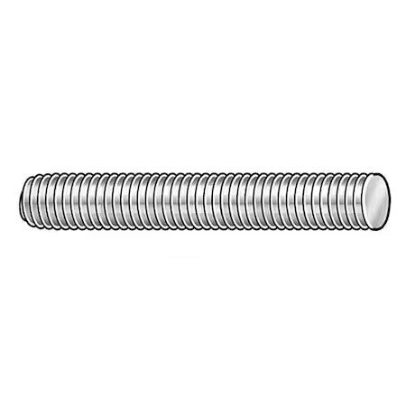 Zoro Select 20311 Fully Threaded Rod, 1"-14, 3 Ft, Steel, Grade 2, Zinc Plated