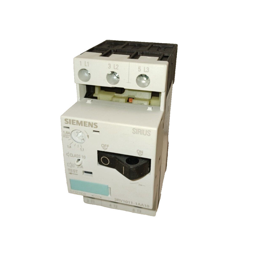 SIEMENS SIRIUS 1.1 - 1.6 AMP ADJUSTABLE TRIP CIRCUIT BREAKER  3RV1011-1AA10