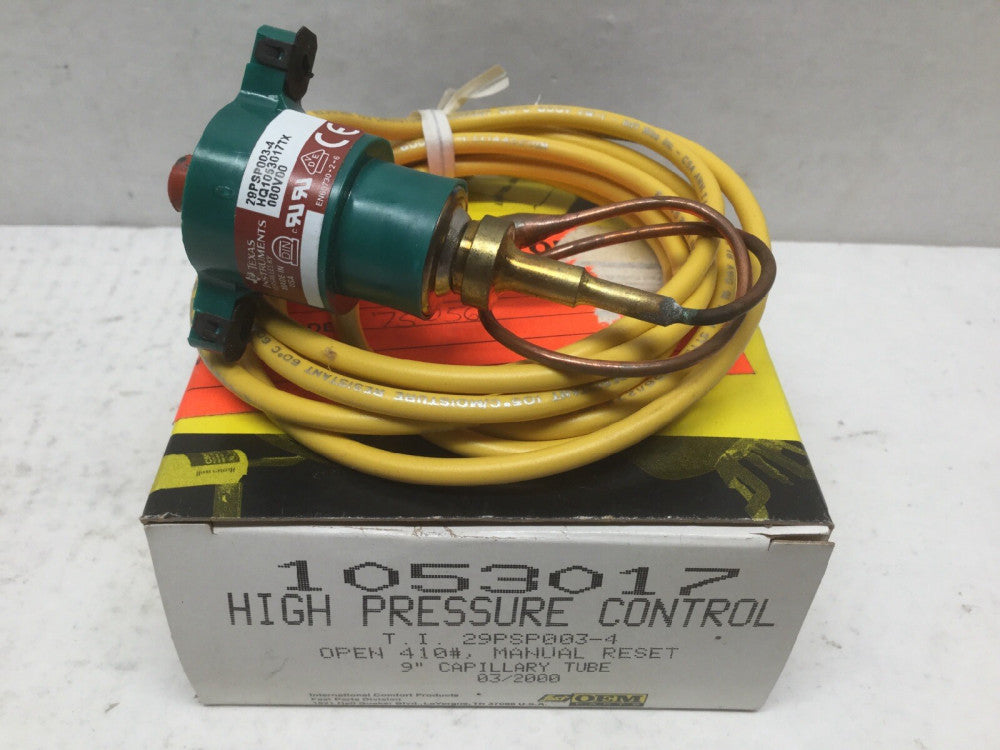 International Comfort Products 1053017 High Pressure Control, 9” Capillary