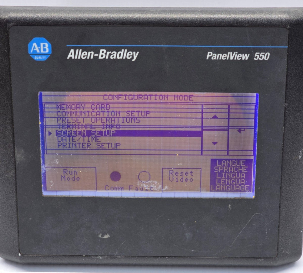 Allen Bradley PanelView 550 Touchscreen 2711-T5A8L1 Ser B Rev D FRN 4.46 (Flaw)