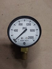 USG Pressure Gauge 0- 2000 PSI 2' 1/2  D-81.....1/4 LM....A58