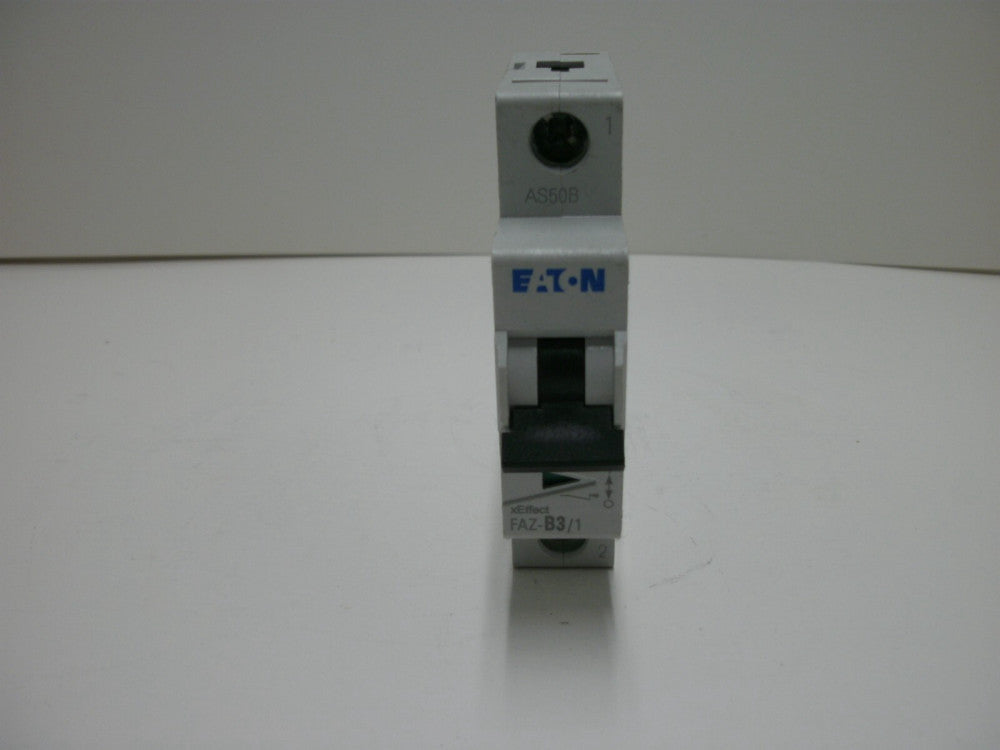 EATON FAZ-B3/1-SP CIRCUIT BREAKER 3A 1 POLE DIN RAIL MOUNT 277VAC / 48VDC