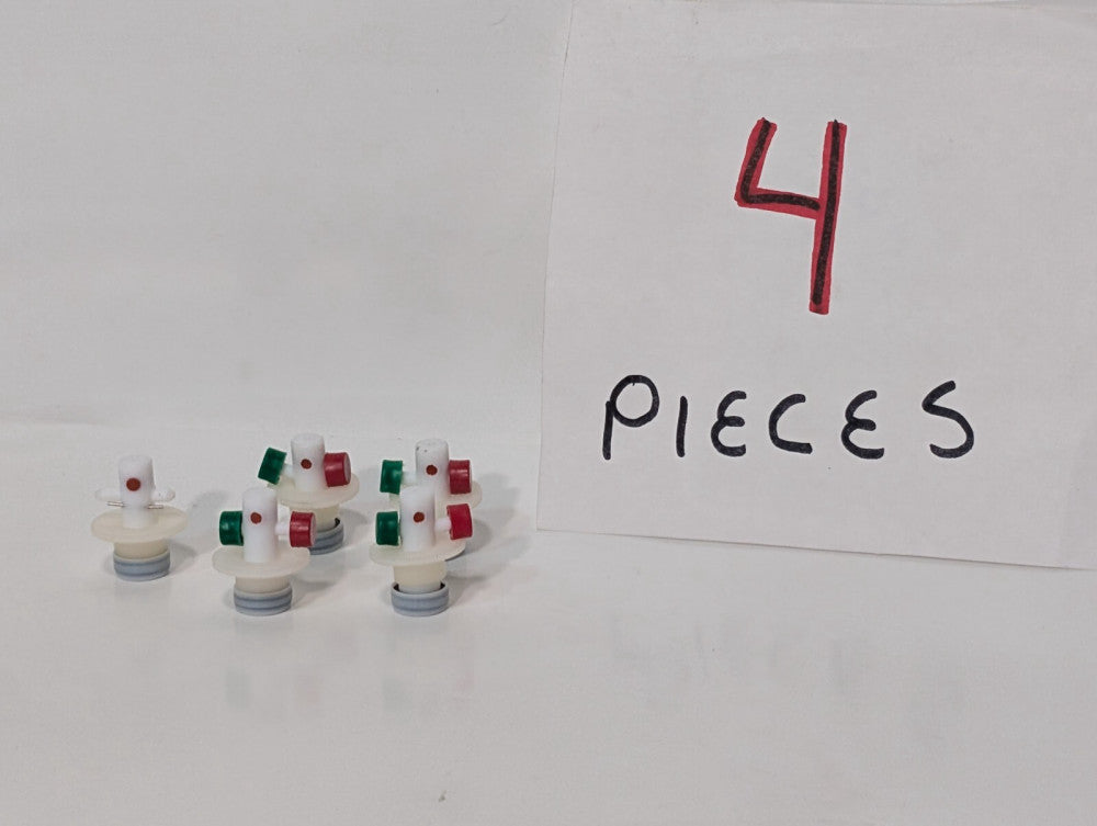 Set of 4 Mininert Valves, PTFE Vial Closers, PLUS One Extra Unit w Missing Caps