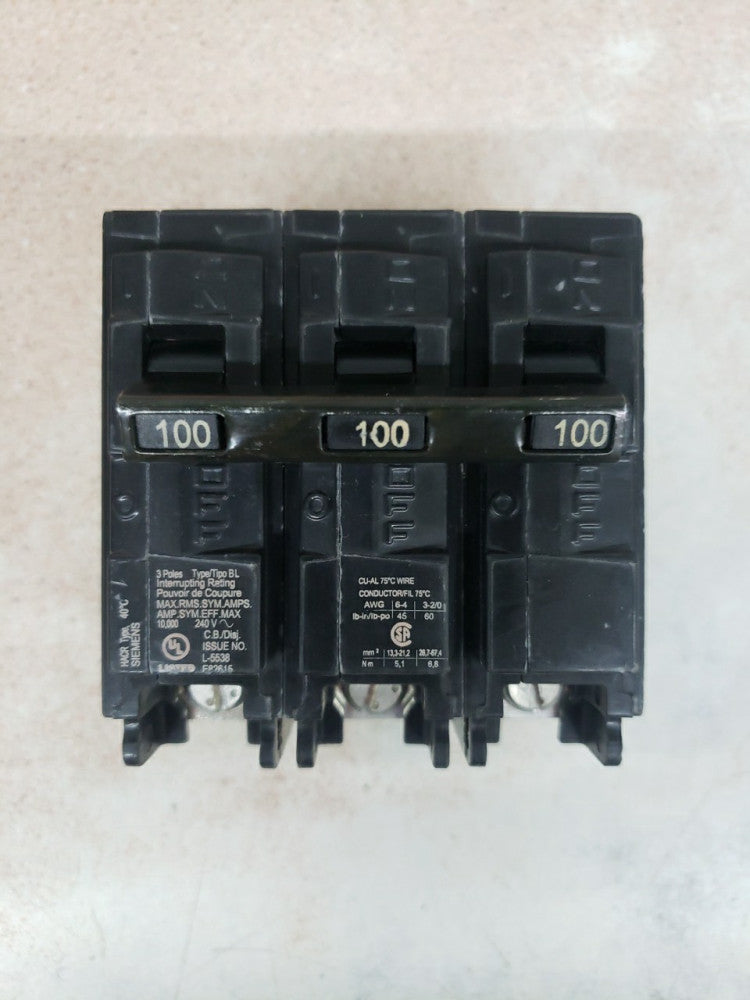 NEW Siemens B3100 3 Pole Circuit Breaker
