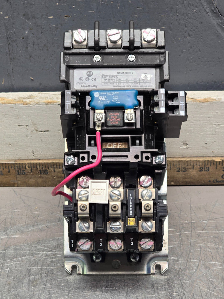 ALLEN BRADLEY 500F-CO*930 SER-C FULL VOLTAGE STARTER ,CONTACTS 99%! MAKE OFFER!