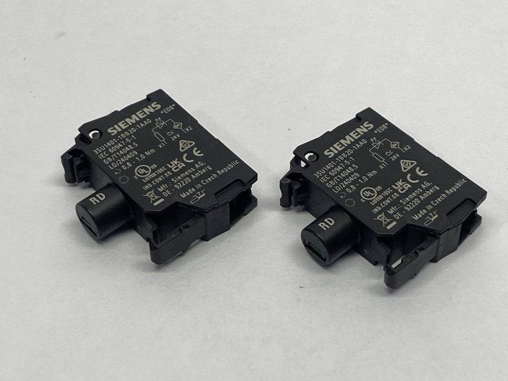 Siemens 3SU1401-1BB20-1AA0 LED Contact Module LOT OF 2
