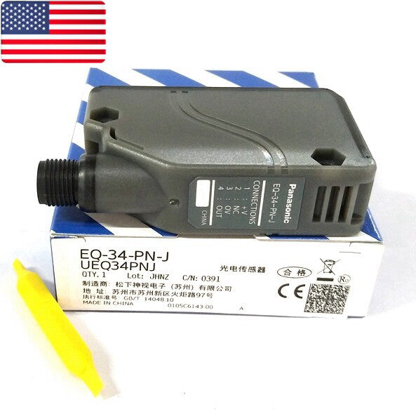 NEW PANASONIC SUNX EQ-34-PN-J REFLECTIVE PHOTOELECTRIC SENSOR - US Stock
