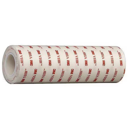 3M 4950 Double-Sided Foam Tape, 12 In W, 5 Yd L, 1/32 In, Acrylic Foam,