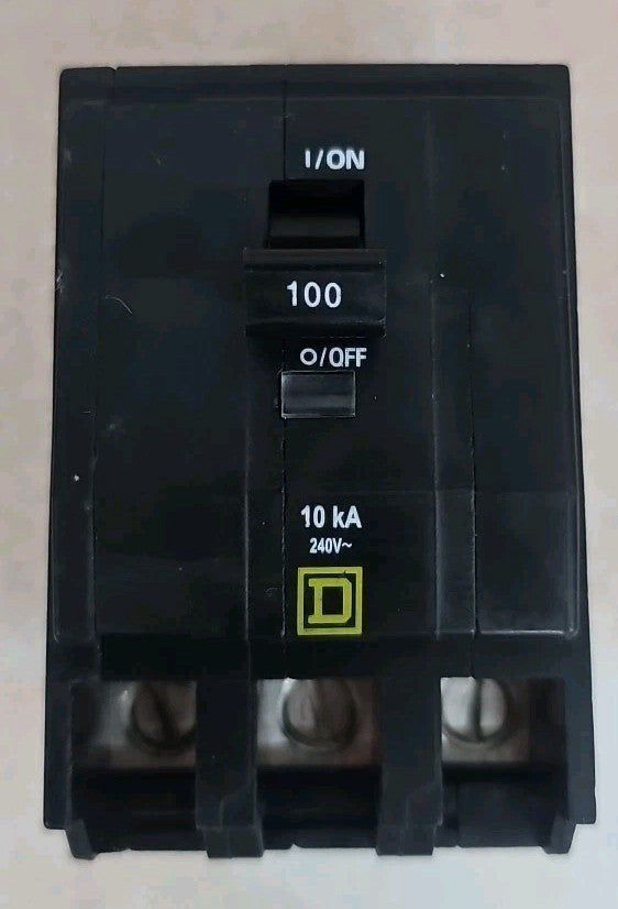 1) New Square D QOB3100 100 A 10k Miniature Circuit Breaker W#