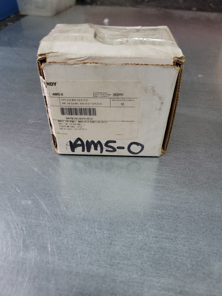 BOX 10 - Burndy AMS0 Mechanical Conn,Splice Reducer 1/0 To #14 Awg NEW OLD STOCK