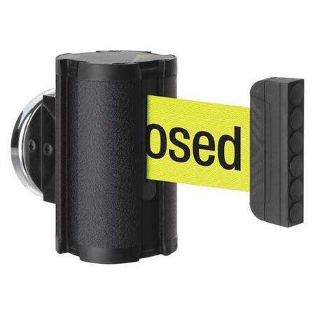 Lavi Industries 50-3010Mg/Wb/Fy/S7 Retractable Belt Barrier, Black, 10 Ft