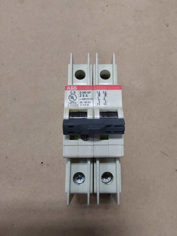 ABB S 202 UP Z 8 A ~480Y/277V 50/60 Hz E212323 Circuit Breaker